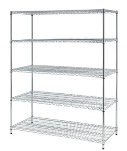 48 "X 24" X 83 "NSF 5 Niveles 304 Estantes de malla de alambre de exhibición de acero inoxidable - Product Image 1