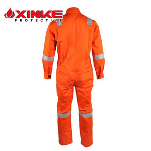Xinke offshore saldatura di lavoro ignifugo CVC tuta con nastro riflettente per il lavoro di petrolio e gas - Product Image 3