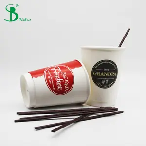 kağıt bardaklar kahve 12 oz Suppliers-Sıcak yalıtımlı eko dostu özel baskı çift duvar kağıdı vakum buz kahve seti bardak 12 oz kapaklı