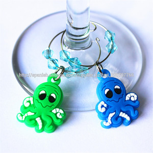 <span class=keywords><strong>vino</strong></span> encantos del anillo de cristal Land & Sea Wine Glass Charms - Product Image 1