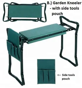 Садовый разминающий стул GT208A, складной стул для улицы, дома, газона, пляжа, с сумкой для инструментов, емкость 250 фунтов