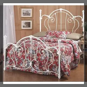Hot Sale European Design Luxury Artistic Metal Wrought Cast Iron Steel bed Single Double Queen King Size Bed China Factory