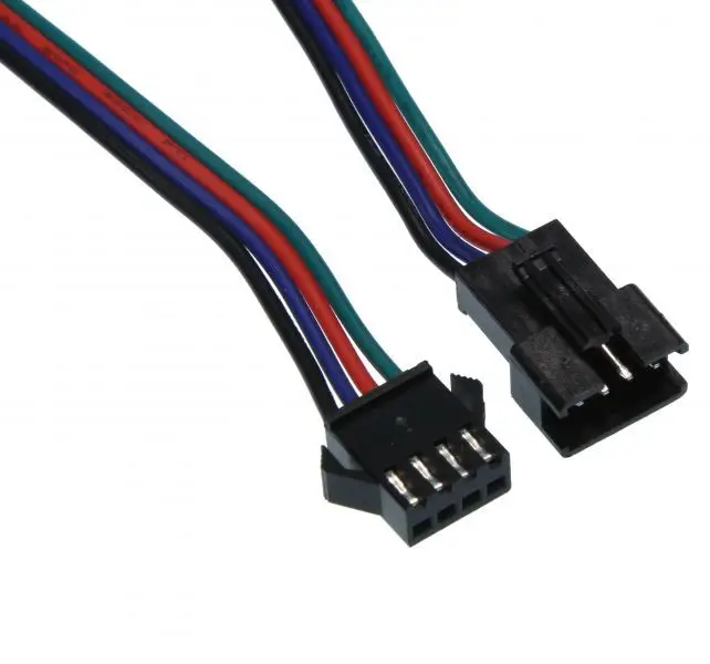 4 Pin JST SM Male Female Receptacle Cable Set