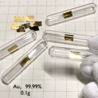 Palladium métallique à 99,95 %, échantillon d'élément Pd n° 46, 0,1 gramme dans une ampoule en verre