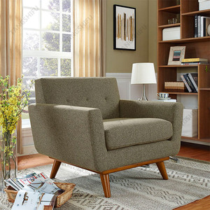 <span class=keywords><strong>Fauteuil</strong></span> en bois dur et tissu de <span class=keywords><strong>lin</strong></span>, siège unique, 1 pièce, meilleures ventes, 2017 - Product Image 1