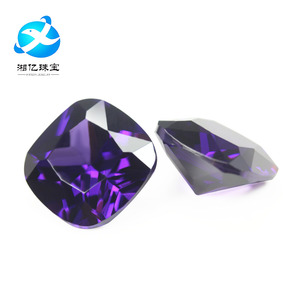 Nativa <strong>Gems</strong> 15x15mm Cushion Cut Gemstone Buyers Amaranth Synthetic <strong>Gem</strong> - Product Image 1