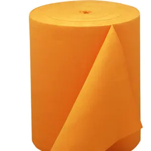 Bulk packing orange super absorbent needle punched nonwoven viscose floor cloth