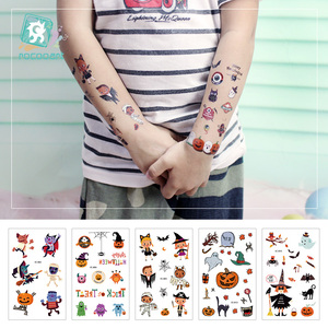 Aduana de <span class=keywords><strong>calabaza</strong></span> de Halloween cráneo pequeño temporal del tatuaje etiqueta engomada del tatuaje para los niños de los niños - Product Image 2
