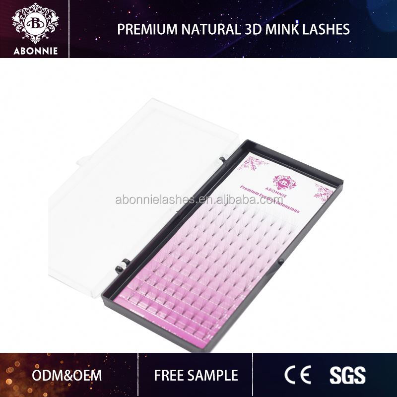 3d 100% Réel Vison Faux Cils Premade Fan Cils Extensions 0.05