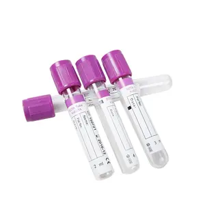 Pet Edta Sample Vacuum Blood Collection Tube Color Glass 2ml 3ml 4ml 5ml 10ml Disposable Ce Purple USD Lab Ozone