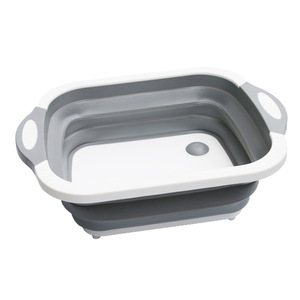 Panier à légumes et de fruits multifonctions, pliable, avec égouttoir, planche à découper, ustensile de cuisine, <span class=keywords><strong>2019</strong></span> - Product Image 5