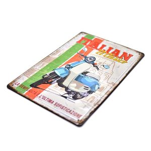 الايطالية سكوتر خمر ريترو معدن القصدير علامات تنقش علامة رجل الكهف المنزل مطعم المرآب ديكور - Product Image 2
