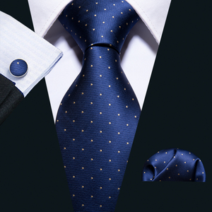 <span class=keywords><strong>Corbatas</strong></span> de seda 100% para hombre, <span class=keywords><strong>corbatas</strong></span> de alta calidad tejidas en <span class=keywords><strong>azul</strong></span> <span class=keywords><strong>marino</strong></span> con lunares y diseño personalizado - Product Image 3