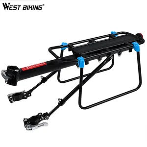 West biking bagagem de bicicleta, transportador de carga, rack traseiro de 20-29 polegadas, ferramentas de instalação, prateleira para bicicletas de montanha