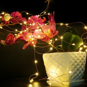 Batería Hada LED blanco cálido cadena 7.2ft 20LED luciérnaga moneda/botón estrellado cadena de luces de vacaciones de <span class=keywords><strong>la</strong></span> fiesta - Product Image 5
