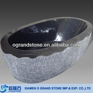 bagno naturale rotonda composito granito e pietra vasca da bagno - Product Image 1