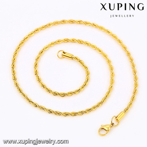 43022 prix de Gros vente chaude En Acier Inoxydable Bijoux 2018 xuping or chaîne collier - Product Image 2
