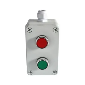 Green and Red Power Push button Switch ON and OFF box with IP67 Waterproof junction box and cable gland