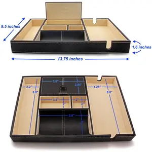 クリエイティブバレットトレイ-メンズジュエリーキーウォッチオーガナイザーオンテーブルバレットボックスPUレザー収納トレイ