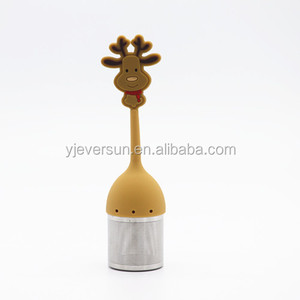 Food Grade Safe Custom Lovely Elk Shape Stainless Steel Silicone Silicon <strong>Tea</strong> Infuser Strainer Filter <strong>Diffuser</strong> - Product Image 1