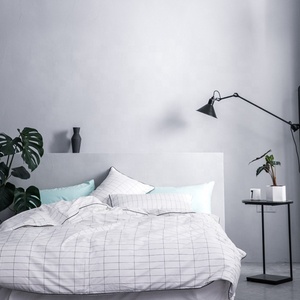 Bed Four <strong>Sets</strong> <strong>Black</strong> White Checks <strong>Duvet</strong> Geometry Pattern Alternative Comforter Quilt - Product Image 4