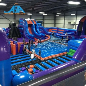 Parque de Atracciones inflable de uso comercial, juegos de cama elástica/parque temático inflable más <span class=keywords><strong>grande</strong></span> para interiores - Product Image 2