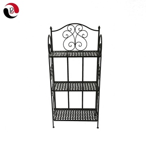 <span class=keywords><strong>Muebles</strong></span> para el hogar, estante de almacenamiento de Metal plegable de 3 niveles, directo de fábrica - Product Image 2
