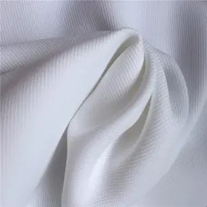 Wicking White ning 150D x 300D 100% Polyester Voll mattes Garn Gewebtes Twill-Gewebe für Chef Uniform Drill Cloth RZ859