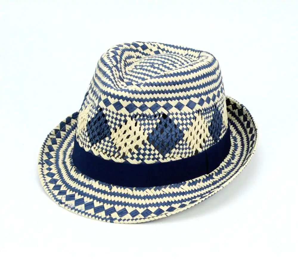 Оптовая продажа, индивидуальная Высококачественная соломенная шляпа для мальчиков ручной работы
