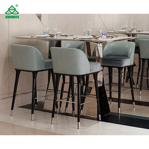 5 étoiles Hôtel Restaurant Contemporain Chaises de Bar/Rembourré Hauteur de Comptoir Moderne Tabourets de Bar En Métal jambes - Product Image 5