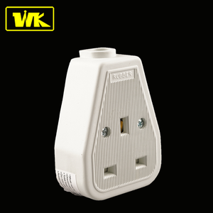 Cable de Extensión de Goma WK con Enchufe de 1 Toma Doble de 13 Amperios, Blanco - Product Image 2