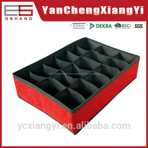 <span class=keywords><strong>Divisores</strong></span> <span class=keywords><strong>18</strong></span> plegable caja de almacenamiento de lino- como metal de diapositivas caja del cajón - Product Image 1