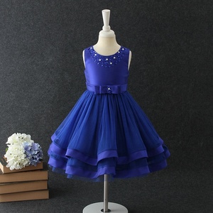 eliza j blue dress Royal Blue Round-Neck Sleeveless Floral Lace-Overlaid Fit & Flare Geor