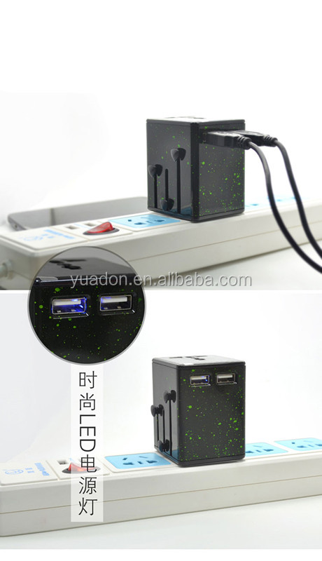 Universal Voyage Adaptateur AVEC DOUBLE USB 2.5A CHARGEUR 2.5A IPAD Chargeur, dans le monde entier utilisé