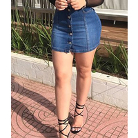 Hot Style Damen Jeans rock Amazon Stock hochwertige Jeans Rock Großhandel Botton Up Denim Minirock