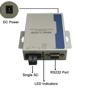 RS232 para una sola fibra de modo único 1310nm /1550nm convertidor serie de fibra óptica módem