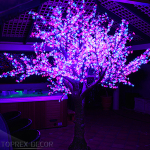 <span class=keywords><strong>Luces</strong></span> Navideñas Profesionales Personalizadas de 2.5 M, Árbol de Flores de Cerezo Artificial con <span class=keywords><strong>Luces</strong></span> LED Blancas para Exteriores - Product Image 1