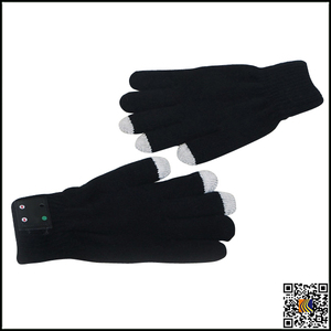 Moda benim- çağrı akıllı telefon dokunmatik ekran örme siyah eldiven, örme <span class=keywords><strong>bluetooth</strong></span> eldiven - Product Image 4