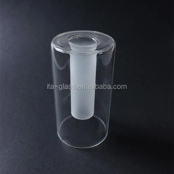 High Quality Double wall Pyrex glass tube lamp shade from factory