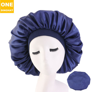 Logo personnalisé grande <span class=keywords><strong>taille</strong></span> 42 cm <span class=keywords><strong>bonnet</strong></span> <span class=keywords><strong>de</strong></span> sommeil en satin <span class=keywords><strong>bonnet</strong></span> en soie à bande élastique <span class=keywords><strong>de</strong></span> qualité supérieure pour les femmes - Product Image 6