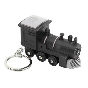 โรงงานขายร้อนพลาสติก Multi-Function Mini LED <span class=keywords><strong>Sould</strong></span> รถไฟพวงกุญแจแหวนจี้โซ่การ์ตูนรถไฟ Car Key - Product Image 3