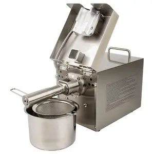 Máquina pequeña de prensado de aceite de semilla de lino, de acero inoxidable, para el hogar