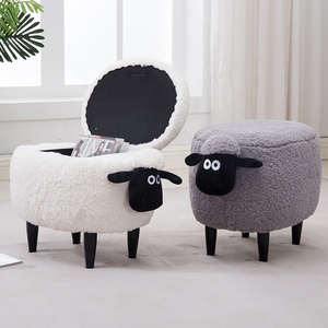Modern Living Room Furniture <strong>Leather</strong> <strong>Stool</strong> Chair Morocco Kids Animal Wooden Footstool Chairs Velvet Ottoman Step <strong>Stool</strong> for Kids - Product Image 1