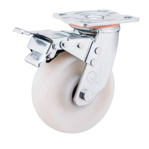 4 "5" <span class=keywords><strong>6</strong></span> "8" Galvanizado Heavy Duty <span class=keywords><strong>Nylon</strong></span> Roda Rodízio Fixo - Product Image 3