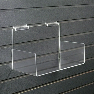 Transparent Acrylic Wall Mounted Storage Case Lucite Slatwall Shelf Clear Acrylic <strong>Post</strong> Card <strong>Holder</strong> for Retail Shop - Product Image 1