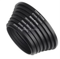 Photographie 7pcs Métal Step Up Down 49-77 Caméra Lens Filter Mont Anneau Adaptateur pour Appareil Photo 49-52-55-58-62-67-72-77mm