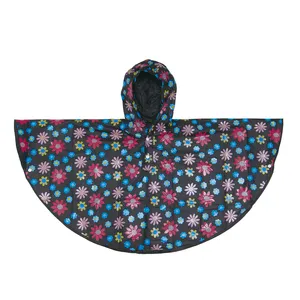 Stock Printed PEVA Kids poncho