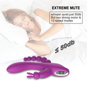 <span class=keywords><strong>Vibratore</strong></span> Anale a Tre Teste a Forma di Coniglio, Multiuso Ergonomico con 7 Modalità di Vibrazione, Stimolatore <span class=keywords><strong>Prostatico</strong></span> - Product Image 4