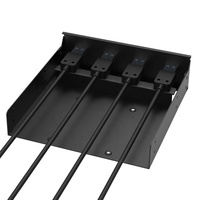 Panel frontal USB3.0 de 4 puertos, bahía de unidad de 5,25 pulgadas, concentrador de expansión USB PCI-E X1, alimentación SATA de 15 pines para ordenador de escritorio