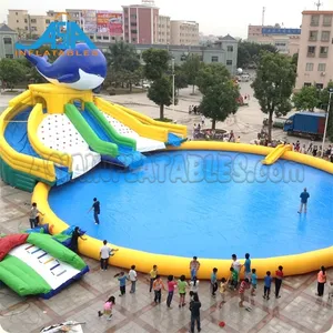 वाणिज्यिक ग्रेड Inflatable पानी पार्क/बच्चों और वयस्कों मनोरंजन पार्क बिक्री के लिए